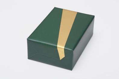 Geschenkpapier Vollton tannengrün/gold