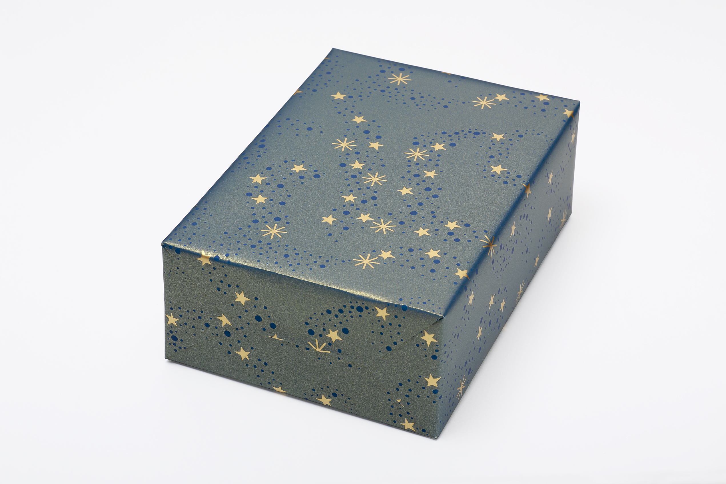 Geschenkpapier Sterne blau/gold